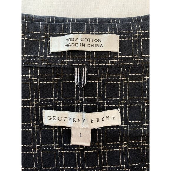 Mens Geoffrey Beene Button-Up Long Sleeve Shirt Geometric Pattern Size Large - Picture 7 of 8